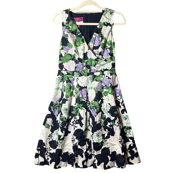 Talbots Dress Women 2P Floral Multicolor Oprah Magazine Collection A-Line Casual - Picture 1 of 11
